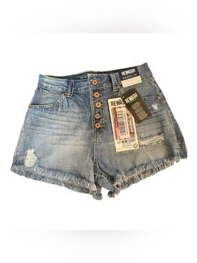 Rewash Shorts Women's 5/27 Blue Denim Mom Short Super High Rise  Vintage Reunion